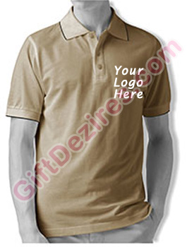 Designer Brown Desert Sand and Black Color Company Logo T Shirts